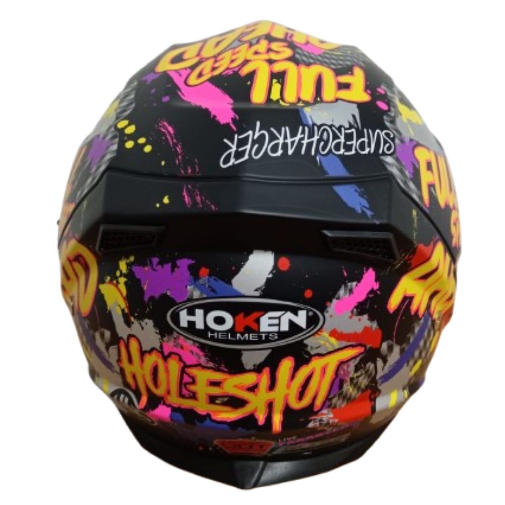 CASCO DE MOTO INTEGRAL SHARGER BOB MULTICOLOR CON VISOR TORNAZOLADO AZUL - 4