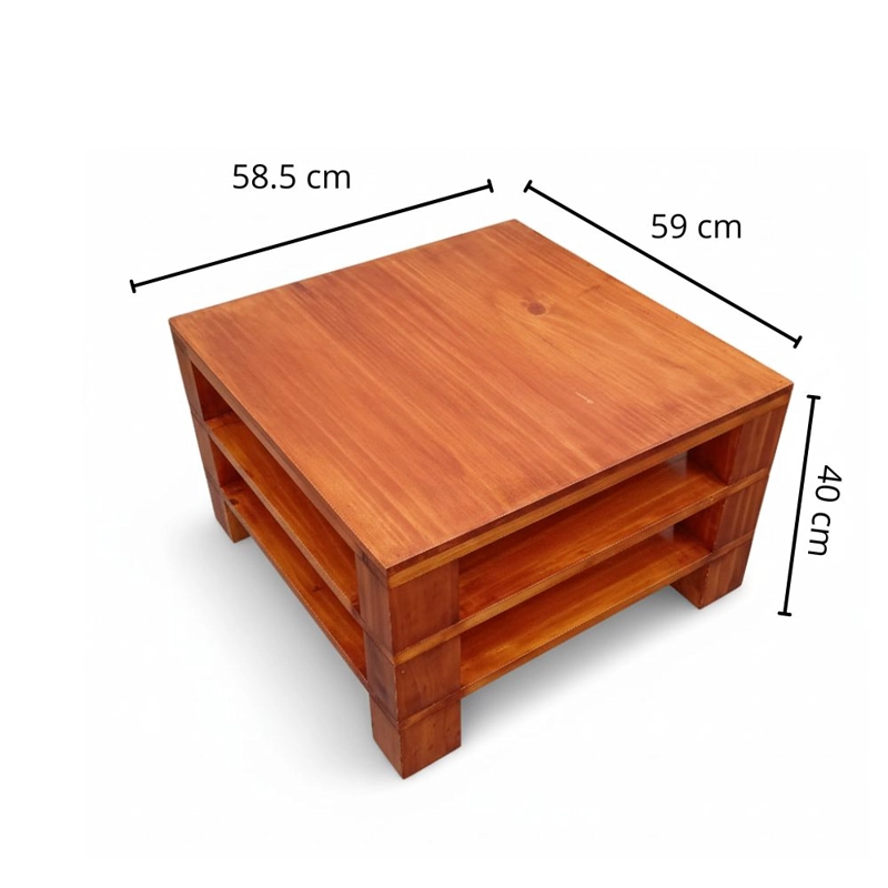 MESA DE CENTRO EN MADERA PINO  GOREEN CARAMELO - 4