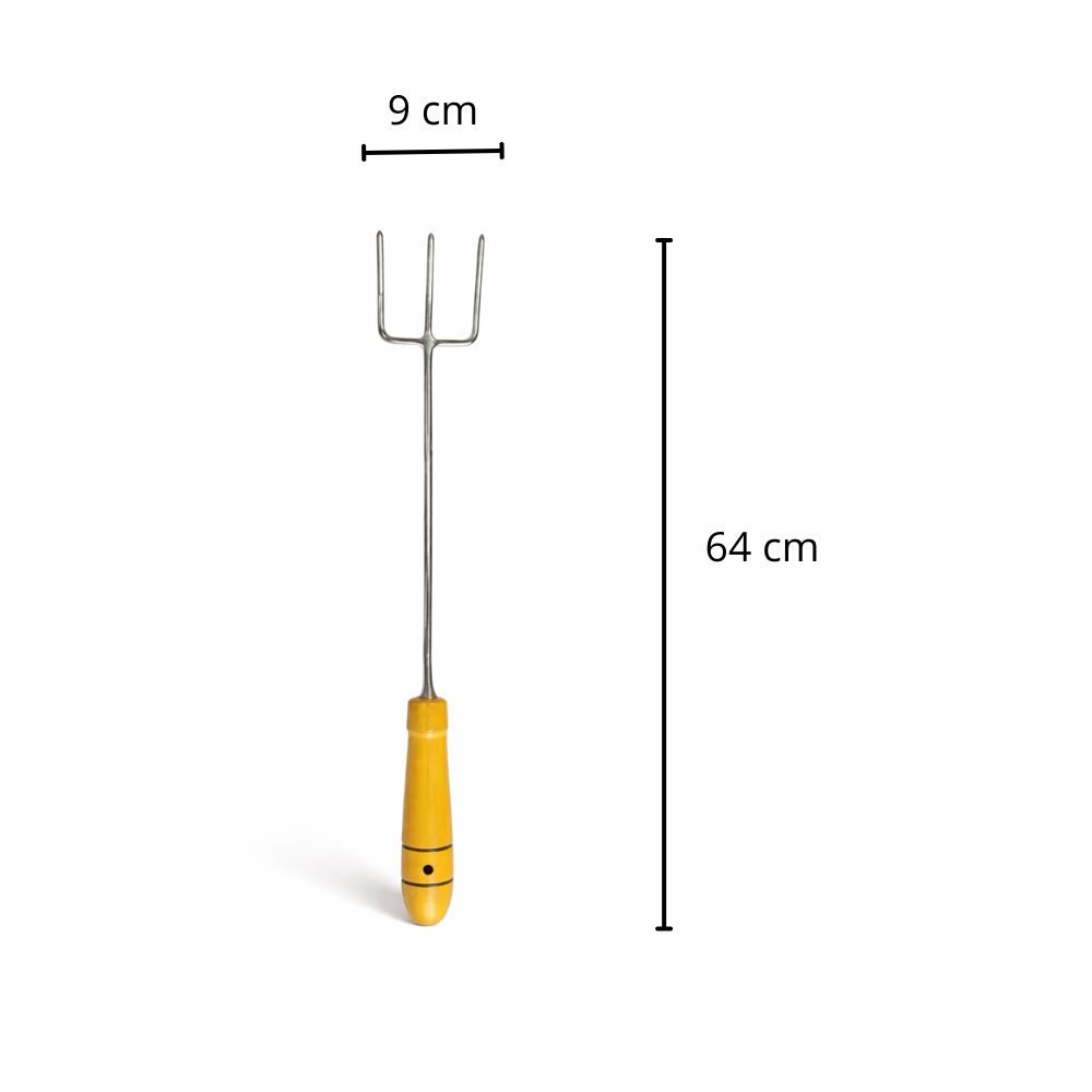 TRINCHE GRANDE DE METAL PARA PARRILLA 64 CM DE LARGO - 2
