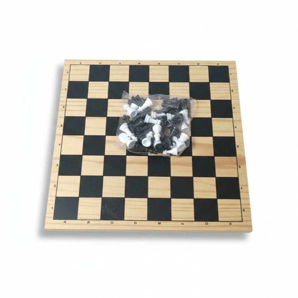 JUEGO DE MESA 8 EN 1 TABLERO DE MADERA - AJEDREZ, DAMAS, LUDO, CAMINO, TIC TAC TOE, KONO, ESCALERA, TRES EN RAYA - 6