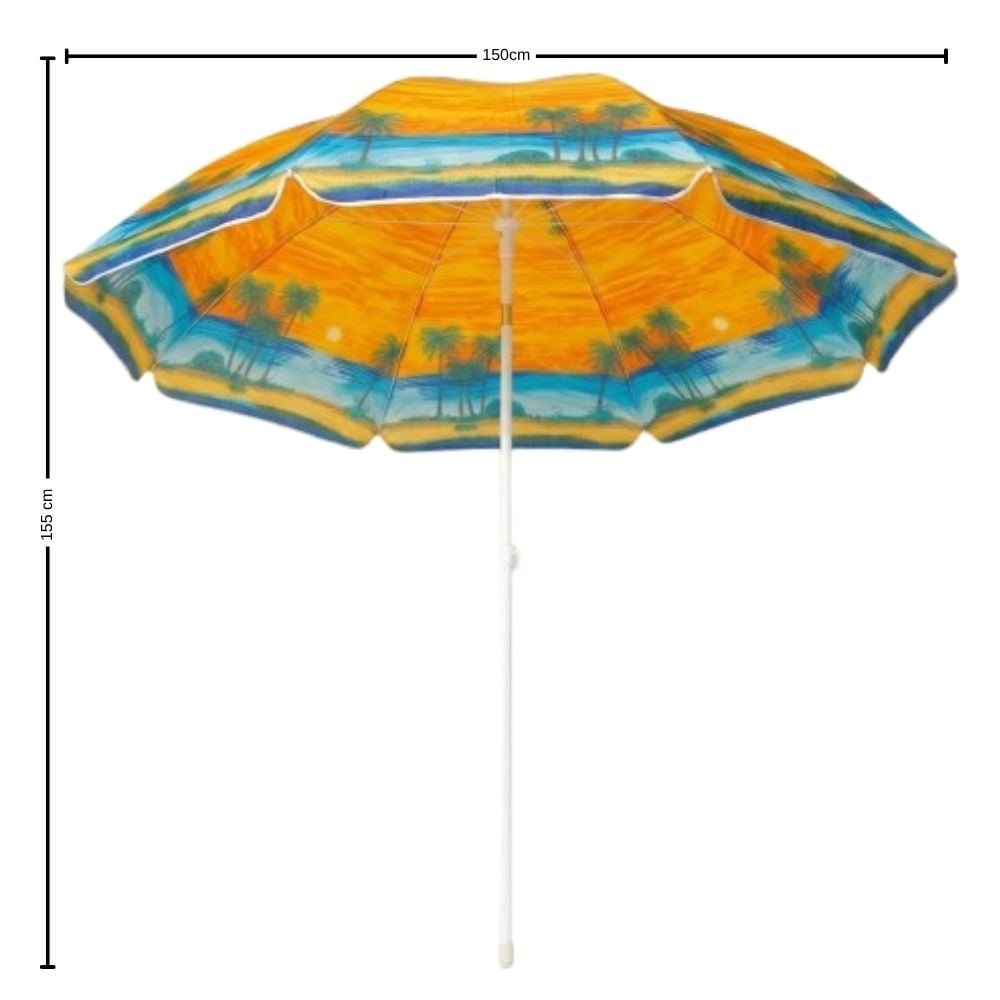 SOMBRILLA DE PLAYA MANCORA 1.50MTS PROTECCION UV MODELO EXCLUSIVO - 3