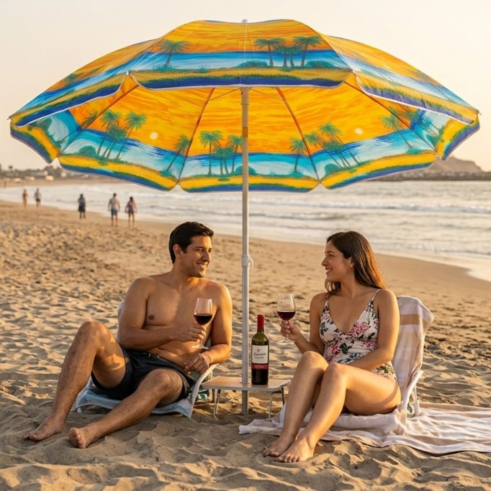 SOMBRILLA DE PLAYA MANCORA 1.50MTS PROTECCION UV MODELO EXCLUSIVO - 4