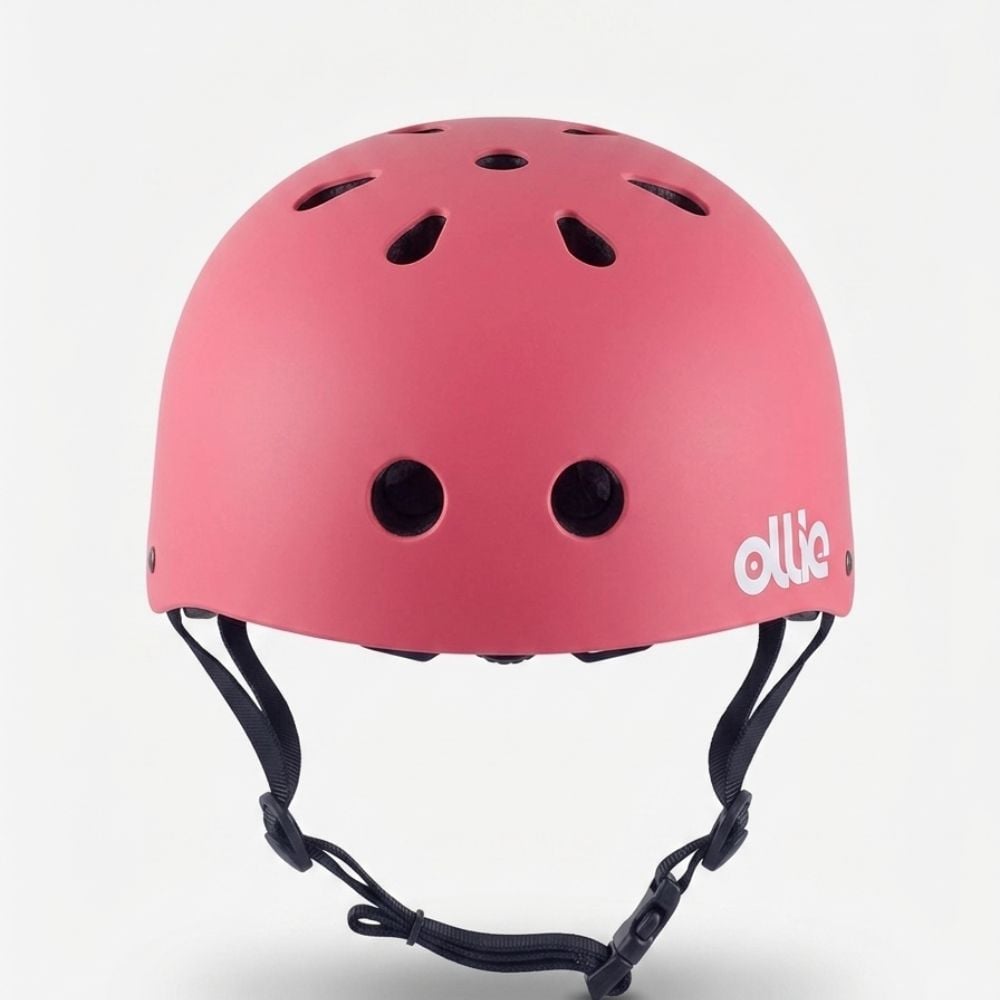 CASCOS DE BICICLETA OLLIE ROSA TALLA L CON LUZ TRASERA Y CORREA AJUSTABLE - 2