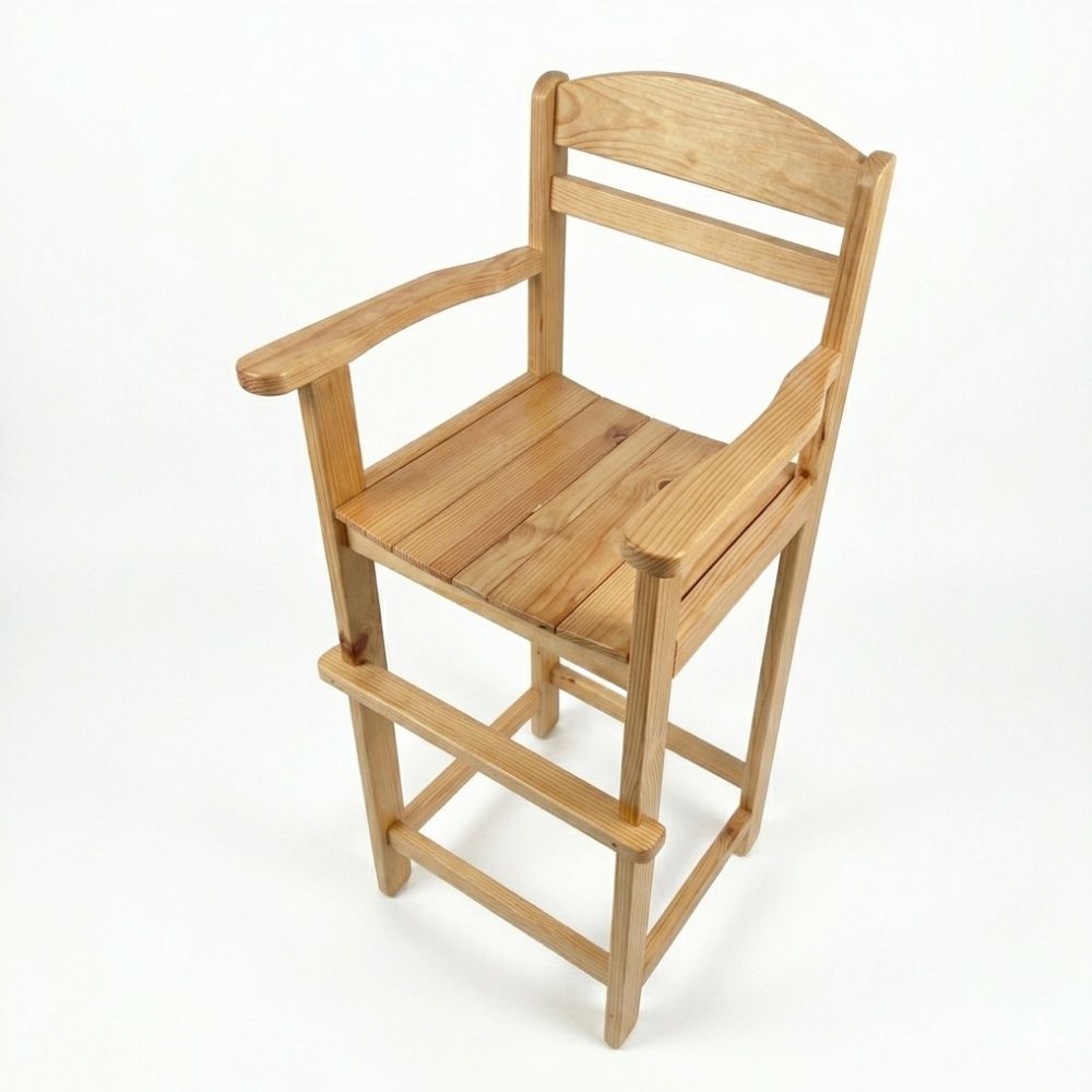 SILLA DE COMER PARA BEBES EN MADERA COLOR NATURAL - 1