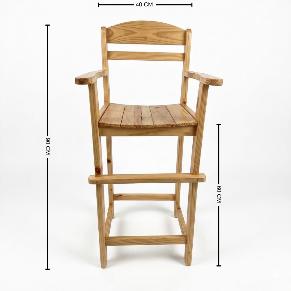SILLA DE COMER PARA BEBES EN MADERA COLOR NATURAL - 4
