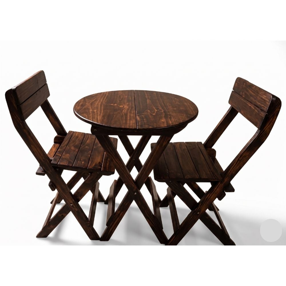 JUEGO COMEDOR PRINX 2 SILLAS COLOR CHOCOLATE 60X75 CM - 1