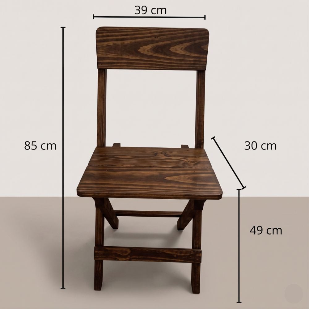 JUEGO COMEDOR PRINX 2 SILLAS COLOR CHOCOLATE 60X75 CM - 3
