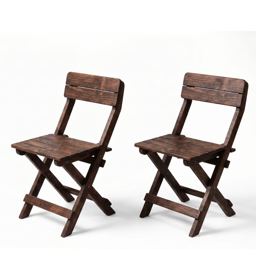 JUEGO COMEDOR PRINX 2 SILLAS COLOR CHOCOLATE 60X75 CM - 4