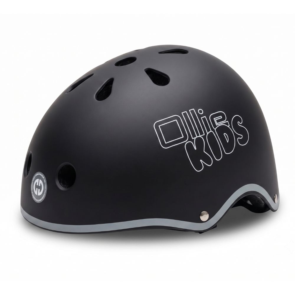 CASCO DE BICICLETA OLLIE KIDS NEGRO TALLA XS CON LUZ TRASERA PROTECCION PARA NIÑOS - 4