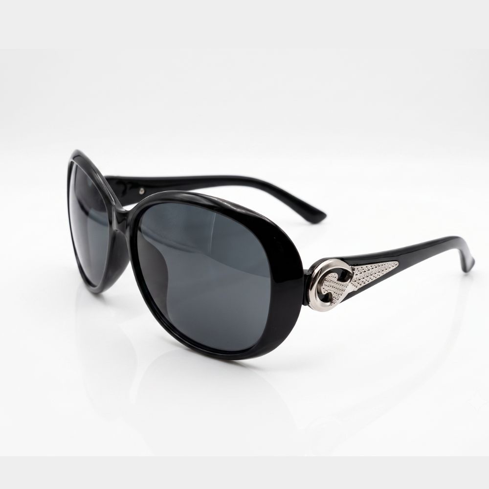 LENTES DE SOL PARA MUJER MIST-LY COLOR NEGRO CON FUNDA PROTECTORA DISEÑO ELEGANTE - 2