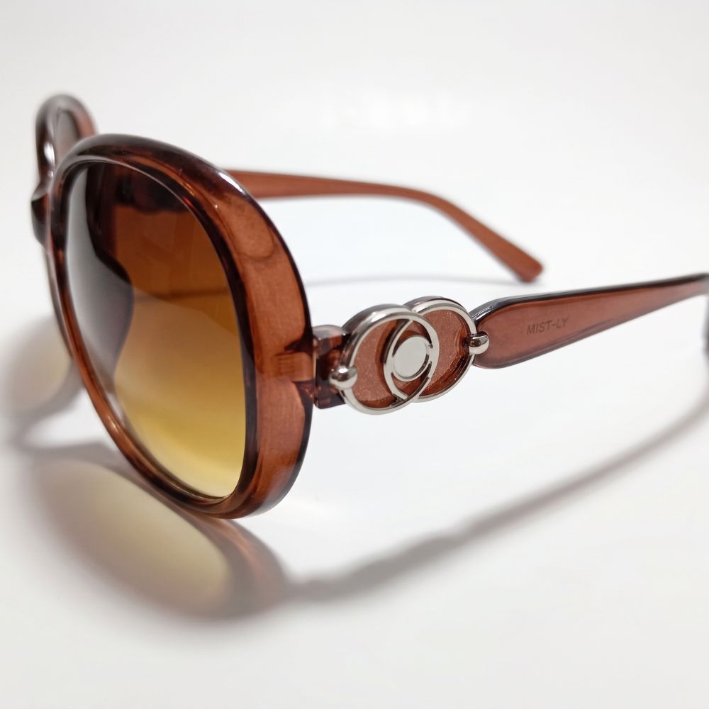 LENTES DE SOL PARA MUJER MIST-LY COLOR MARRON CON FUNDA PROTECTORA DISEÑO ELEGANTE - 2