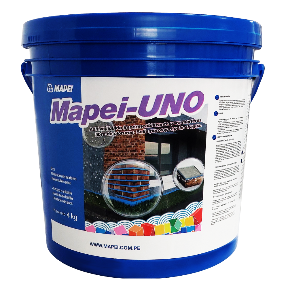 IMPERMEABILIZANTE PARA MORTEROS MAPEI UNO X 4 LT - 1