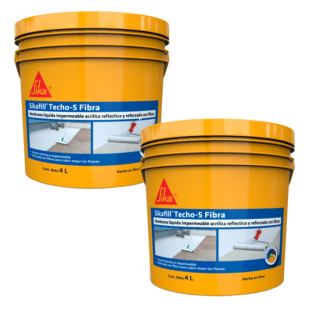 DUOPACK MEMBRANA LÍQUIDA ELÁSTICA PARA IMPERMEABILIZAR TECHOS Y TERRAZAS X 4 LT - 1