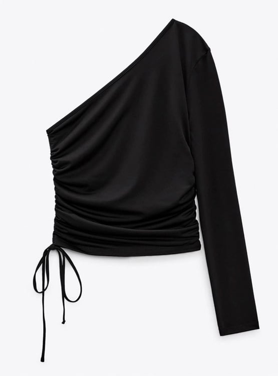 BLUSA MANGA LARGA MUJER SOLARY NEGRO CAMS - 1