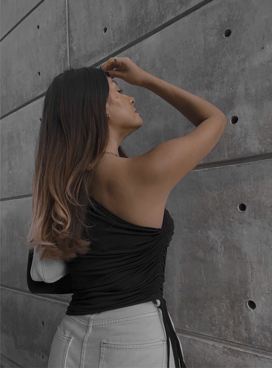 BLUSA MANGA LARGA MUJER SOLARY NEGRO CAMS - 4