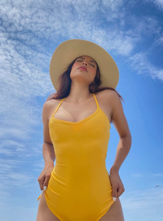 ROPA DE BAÑO LICRA MUJER SOLARY AMARILLO 1 PIEZA 1 PIEZA 'SOL' - 1