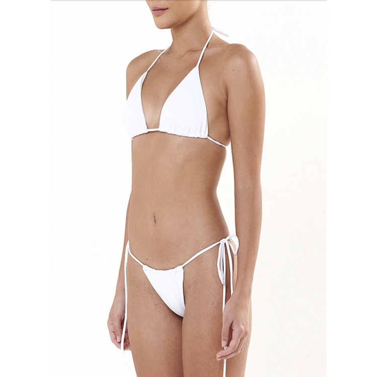 BIKINI PUSH UP LICRA MUJER SOLARY BLANCO BRASILERO - 2