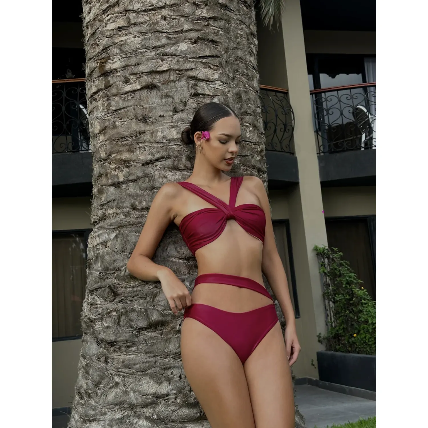 BIKINI LICRA MUJER SOLARY ROJO CEREZA AURORA - 1