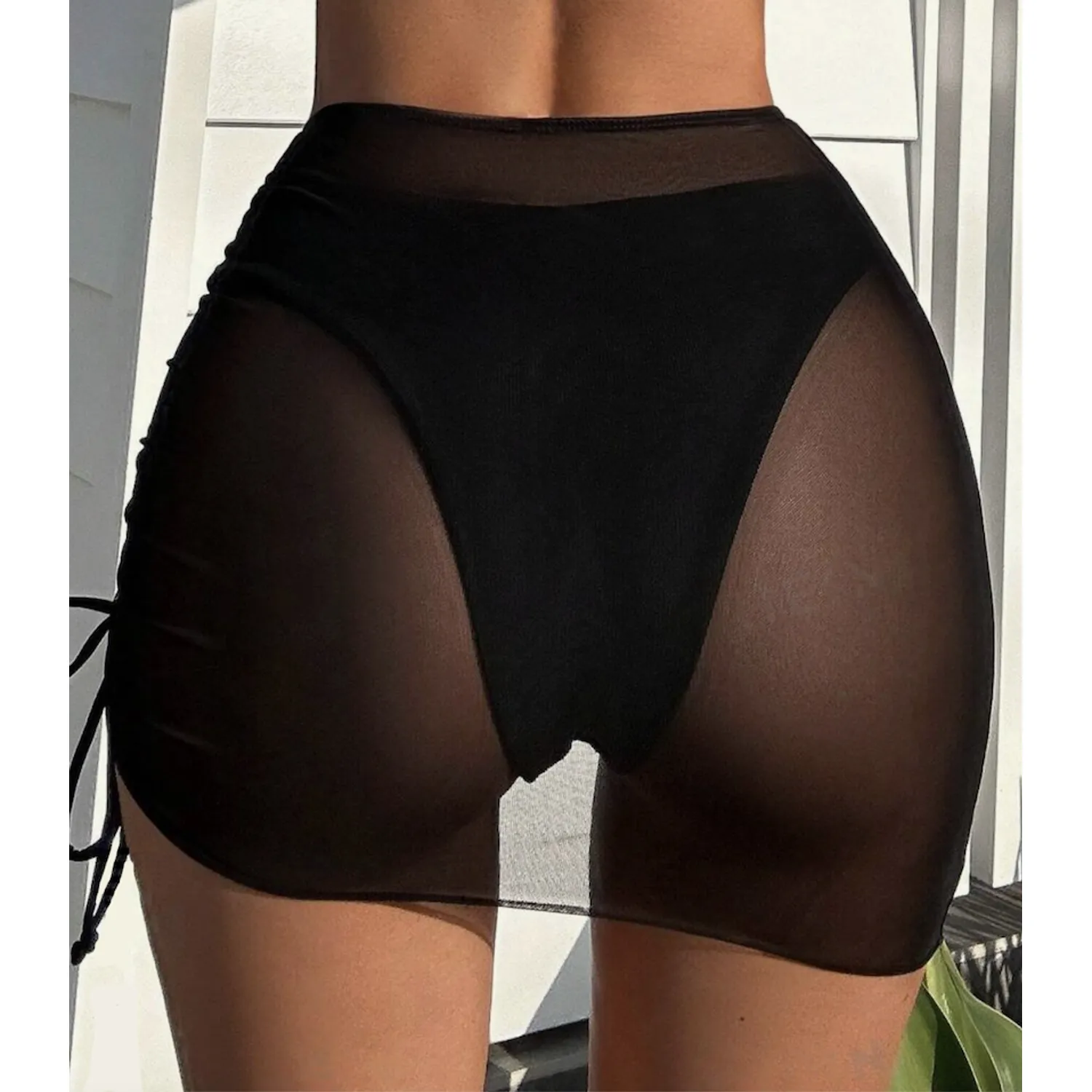 FALDA PUSH UP LICRA MUJER SOLARY NEGRO TUL - 2