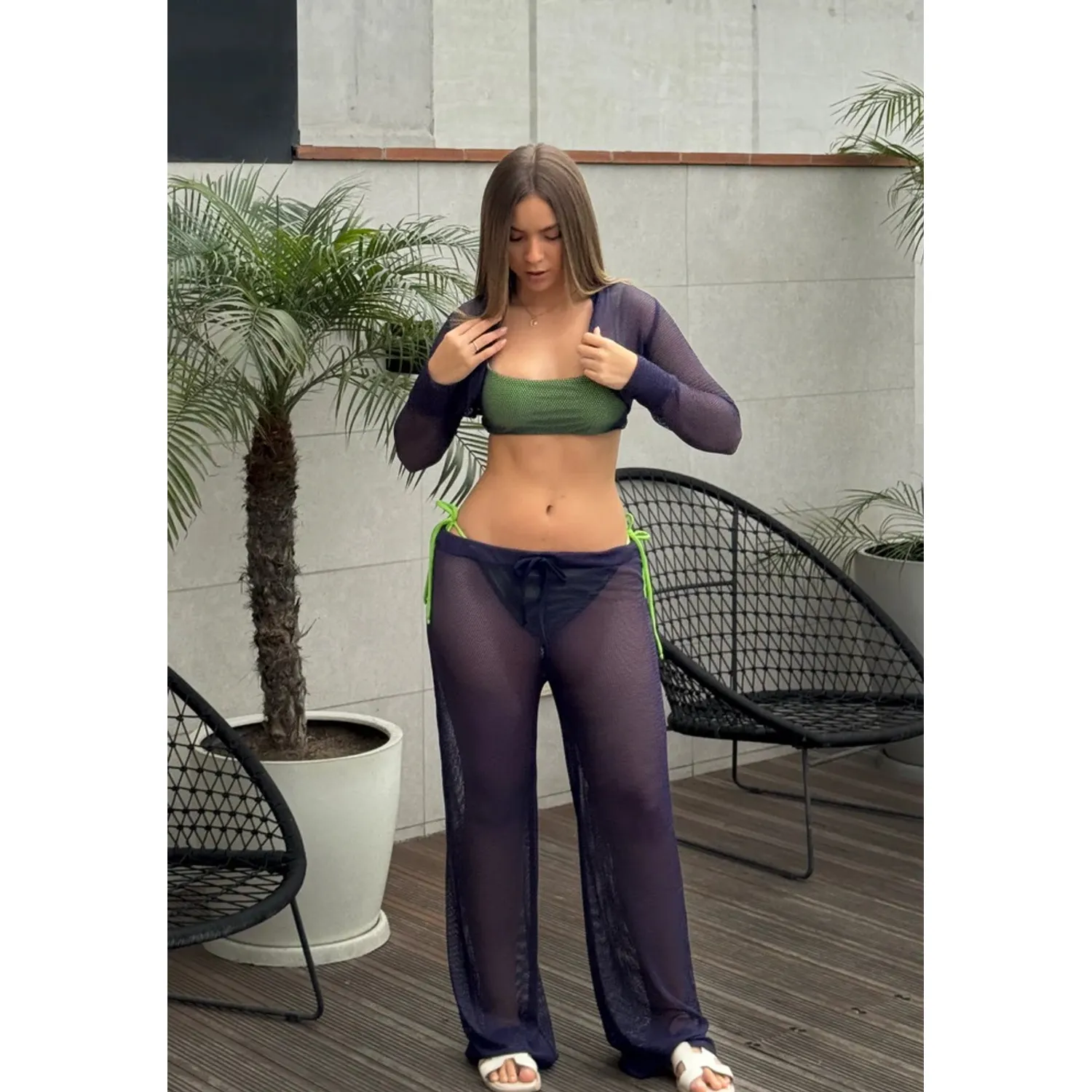BIKINI PUSH UP LICRA MUJER SOLARY VERDE MANZANA 2 PIEZAS DAFNE - 3