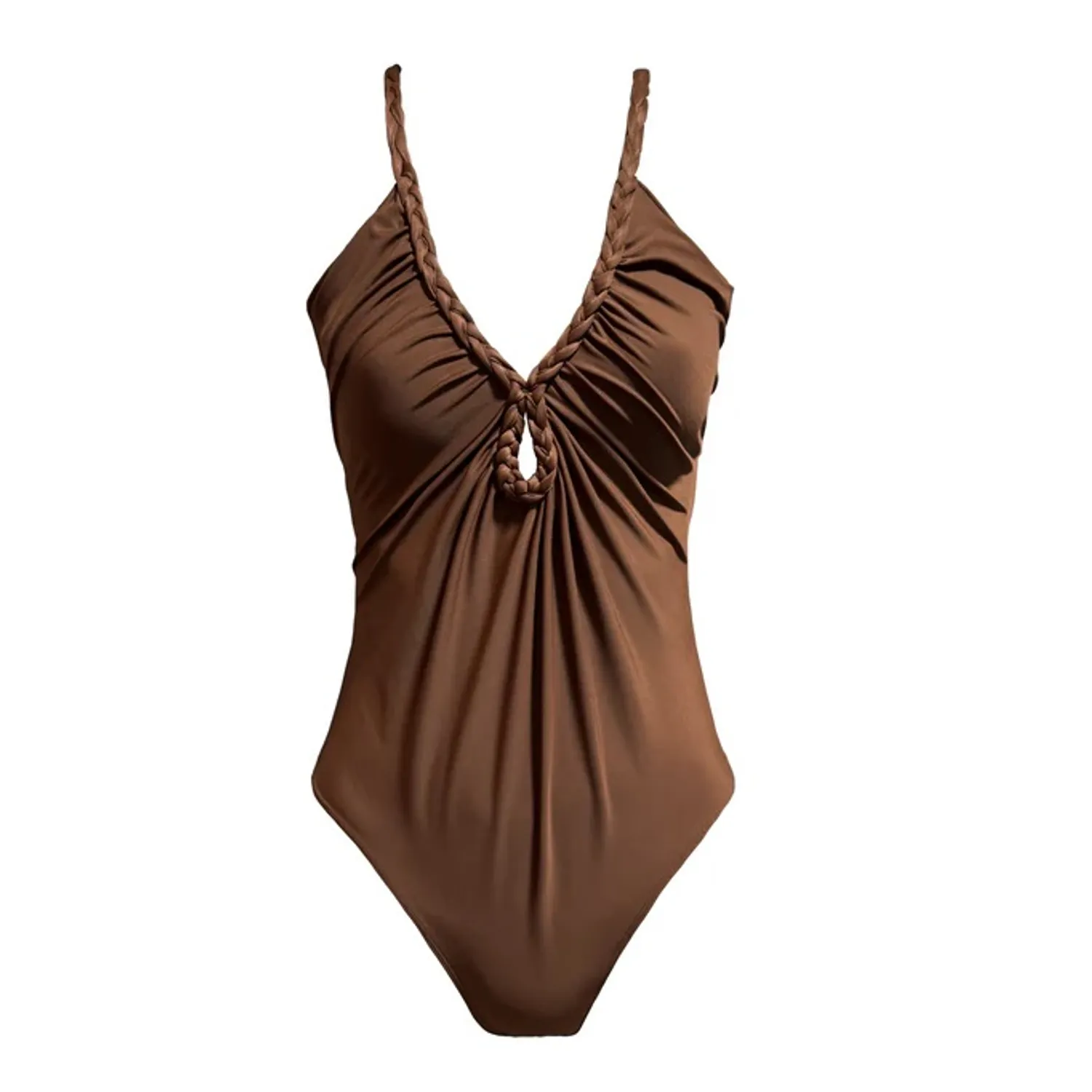 TRAJE DE BAÑO PUSH UP LICRA MUJER SOLARY MARRON ONE PIECE GEMMA - 1
