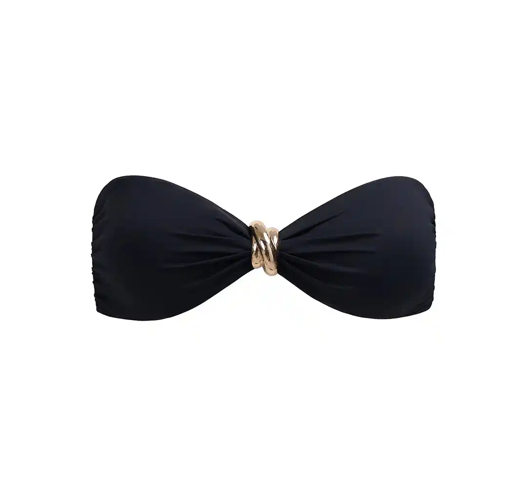 BIKINI TOP ABIGAIL PUSH UP LICRA MUJER SOLARY NEGRO COPA REMOVIBLE - 1
