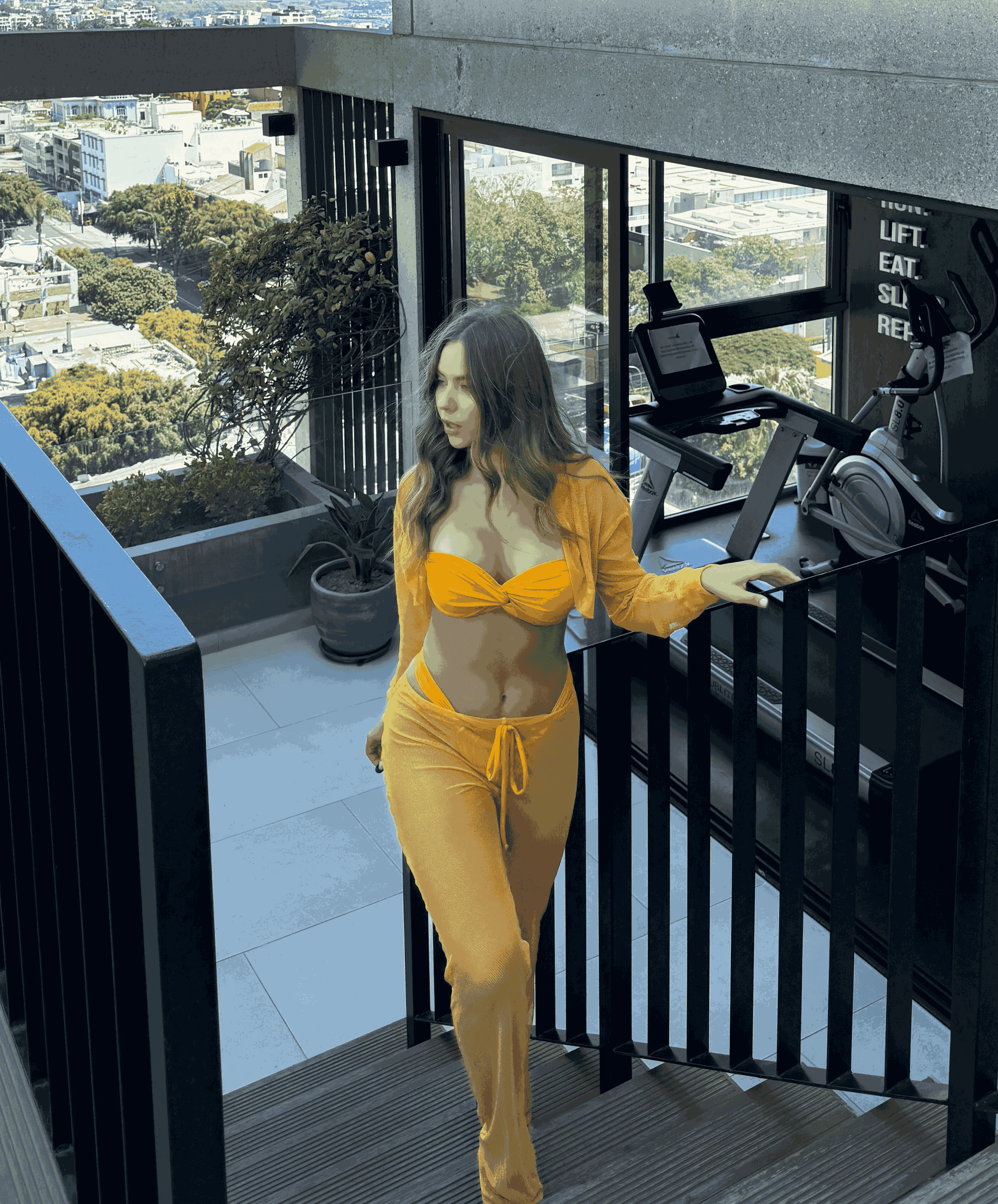 TOP DE BIKINI PUSH UP LICRA MUJER SOLARY XIMENA AMARILLO - 1