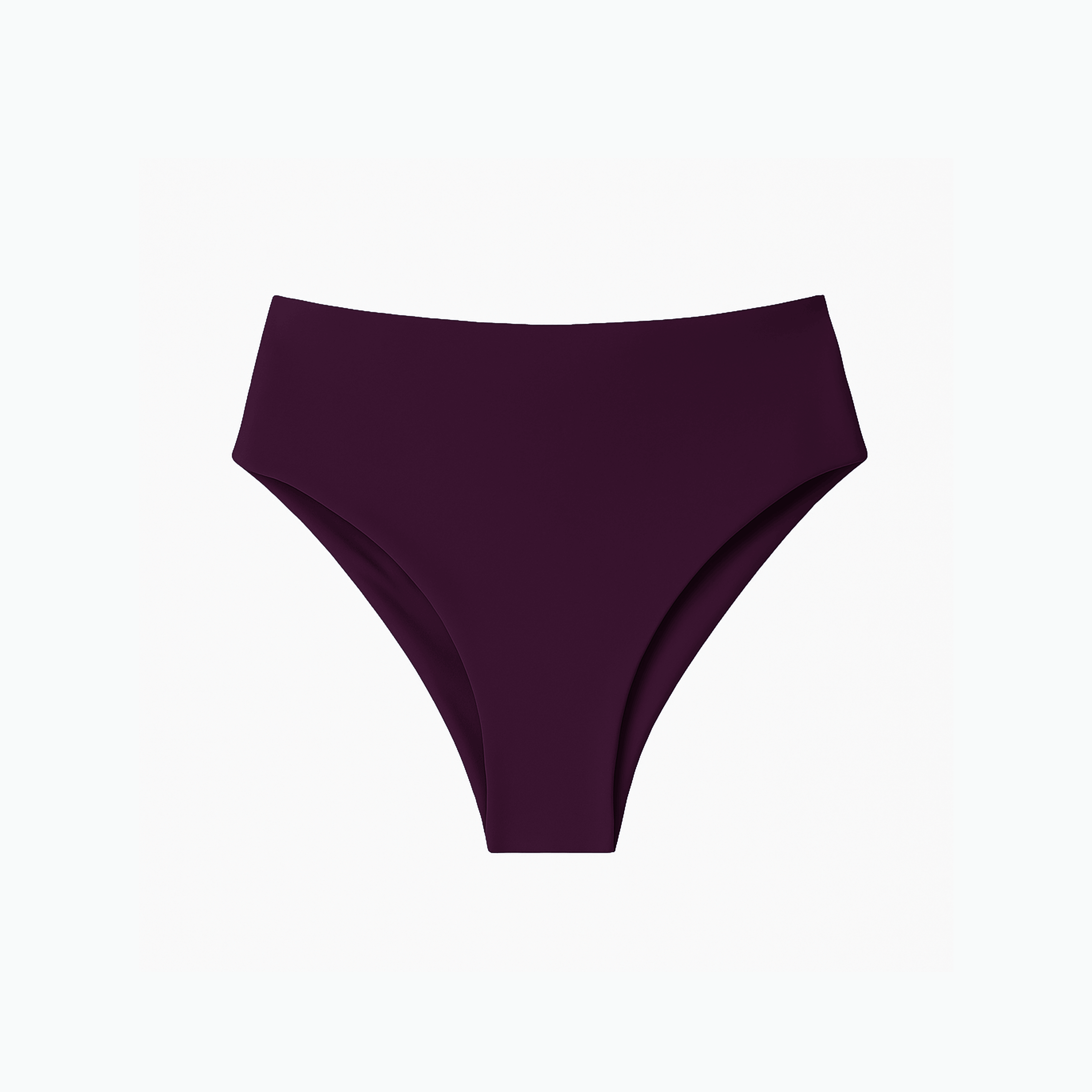 CALZÓN DE BIKINI BOTTOM LICRA MUJER TIRO ALTO MORADO OSCURO - 1