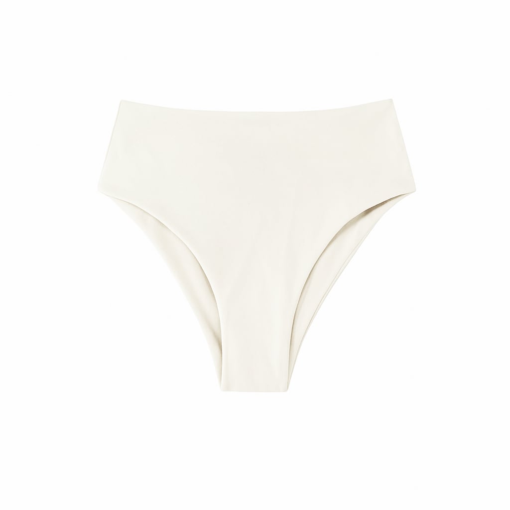 CALZÓN DE BIKINI BOTTOM LICRA MUJER BASICO TIRO ALTO PERLA - 1