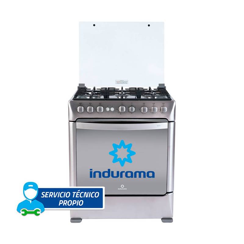 COCINA INDURAMA 6 HORNILLAS ENCENDIDO ELÉCTRICO GALICIA CON GRILL - 1