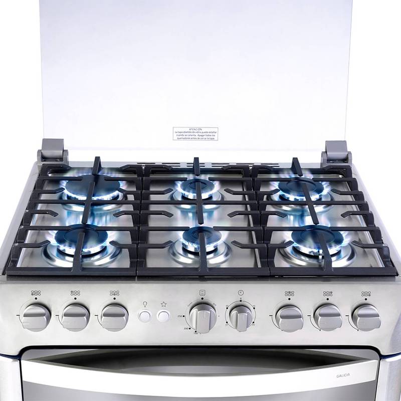 COCINA INDURAMA 6 HORNILLAS ENCENDIDO ELÉCTRICO GALICIA CON GRILL - 4