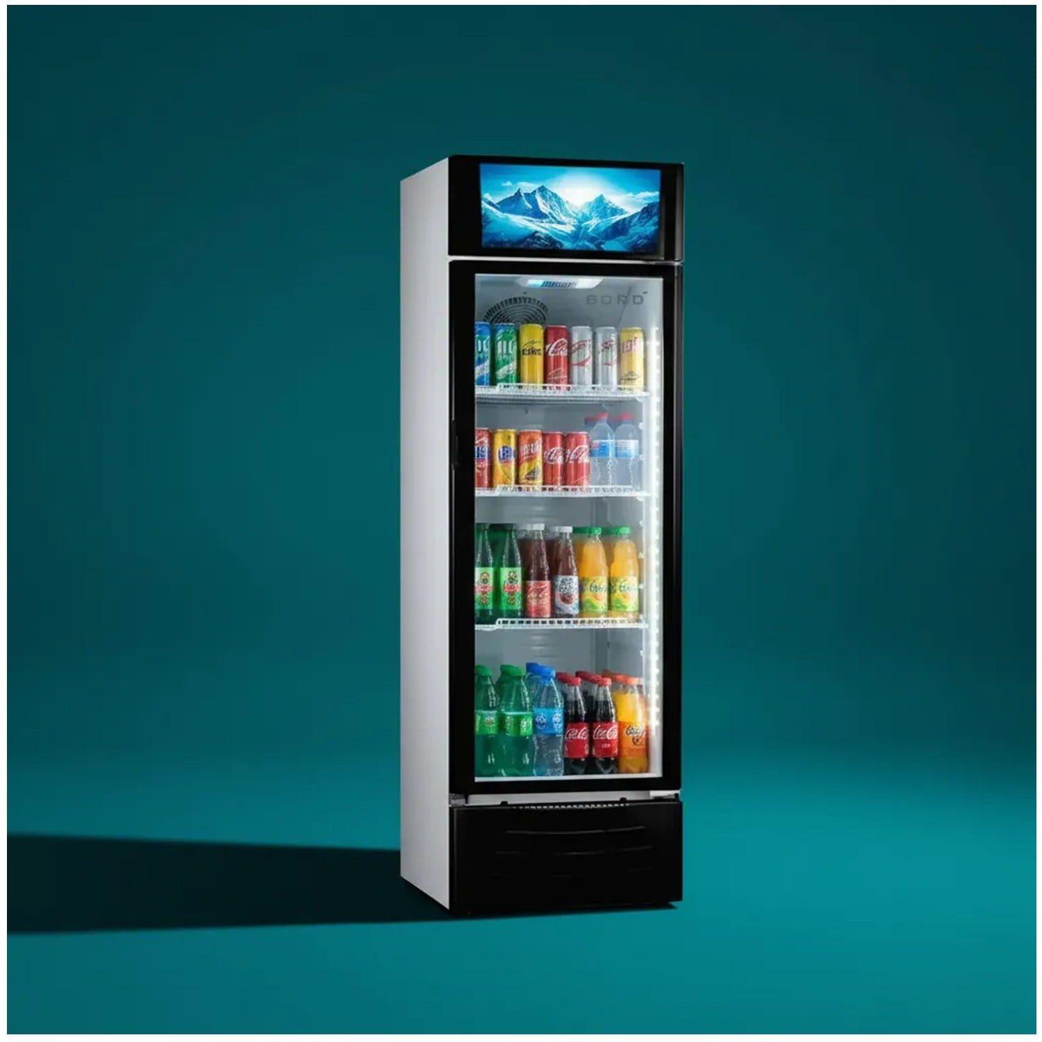 VISICOOLER BORD EX211-M VITRINA EXHIBIDORA VERTICAL 211L BLANCO - 5