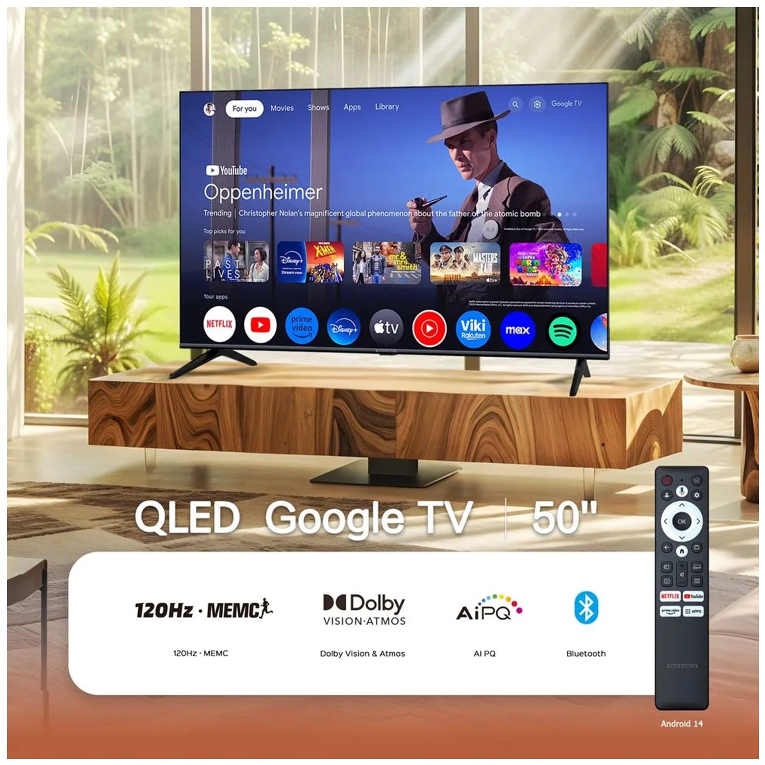 TELEVISOR BLACKLINE QLED 50” UHD 4K SMART TV BL50-T6210QD 120HZ - 5
