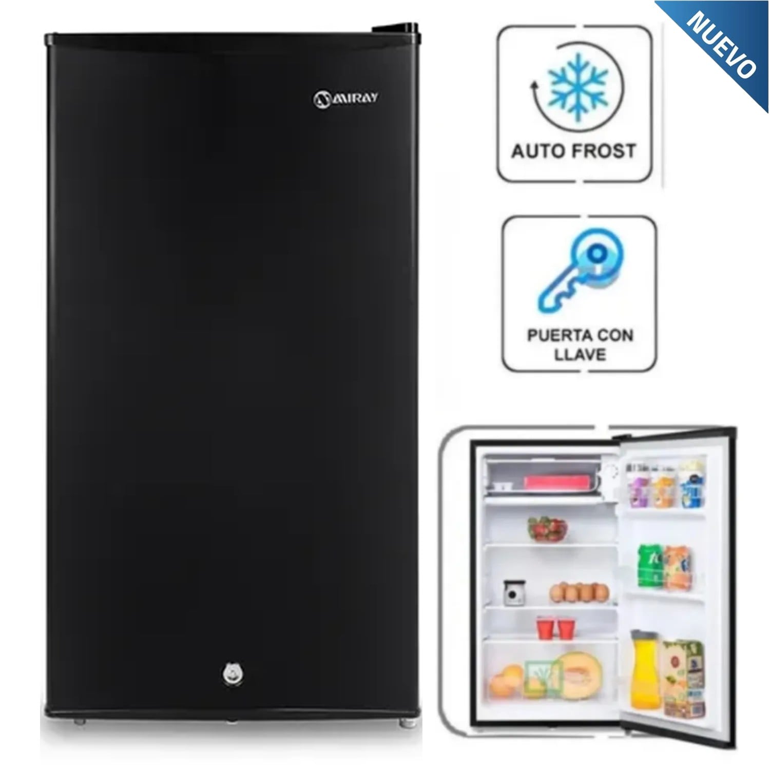 FRIGOBAR-REFRIGERADORA MIRAY RM-93M 93 L NEGRO - 1