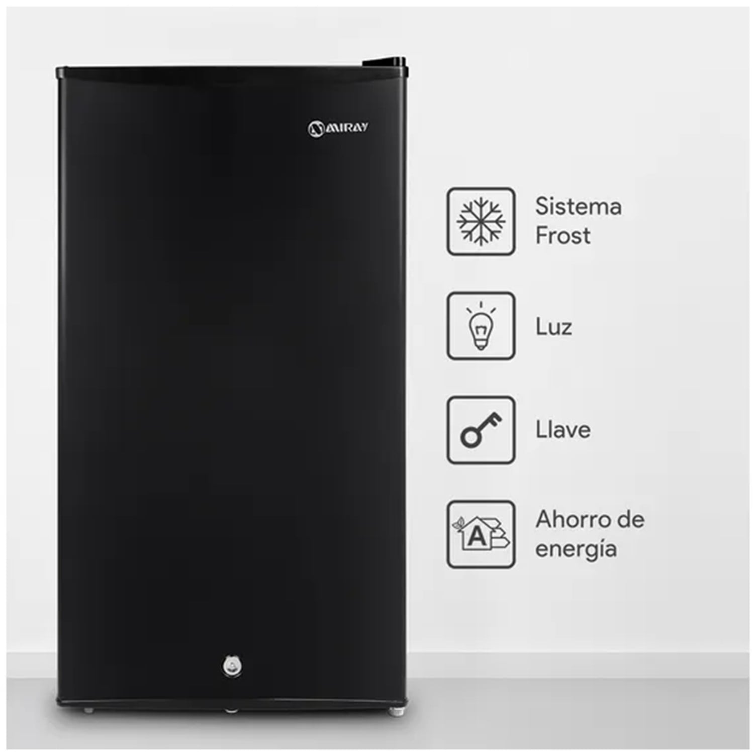 FRIGOBAR-REFRIGERADORA MIRAY RM-93M 93 L NEGRO - 2