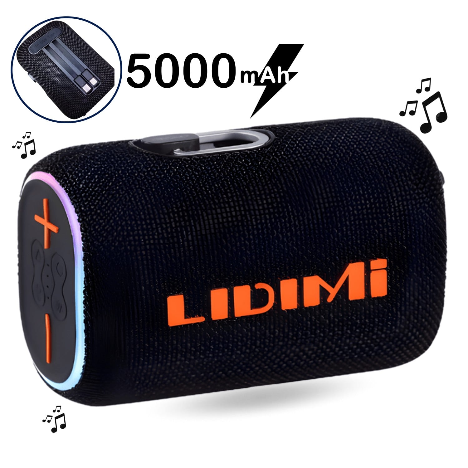 PARLANTE PORTÁTIL LIDIMI LD-S847 POWER BANK USB/BT/5000MAH - 1