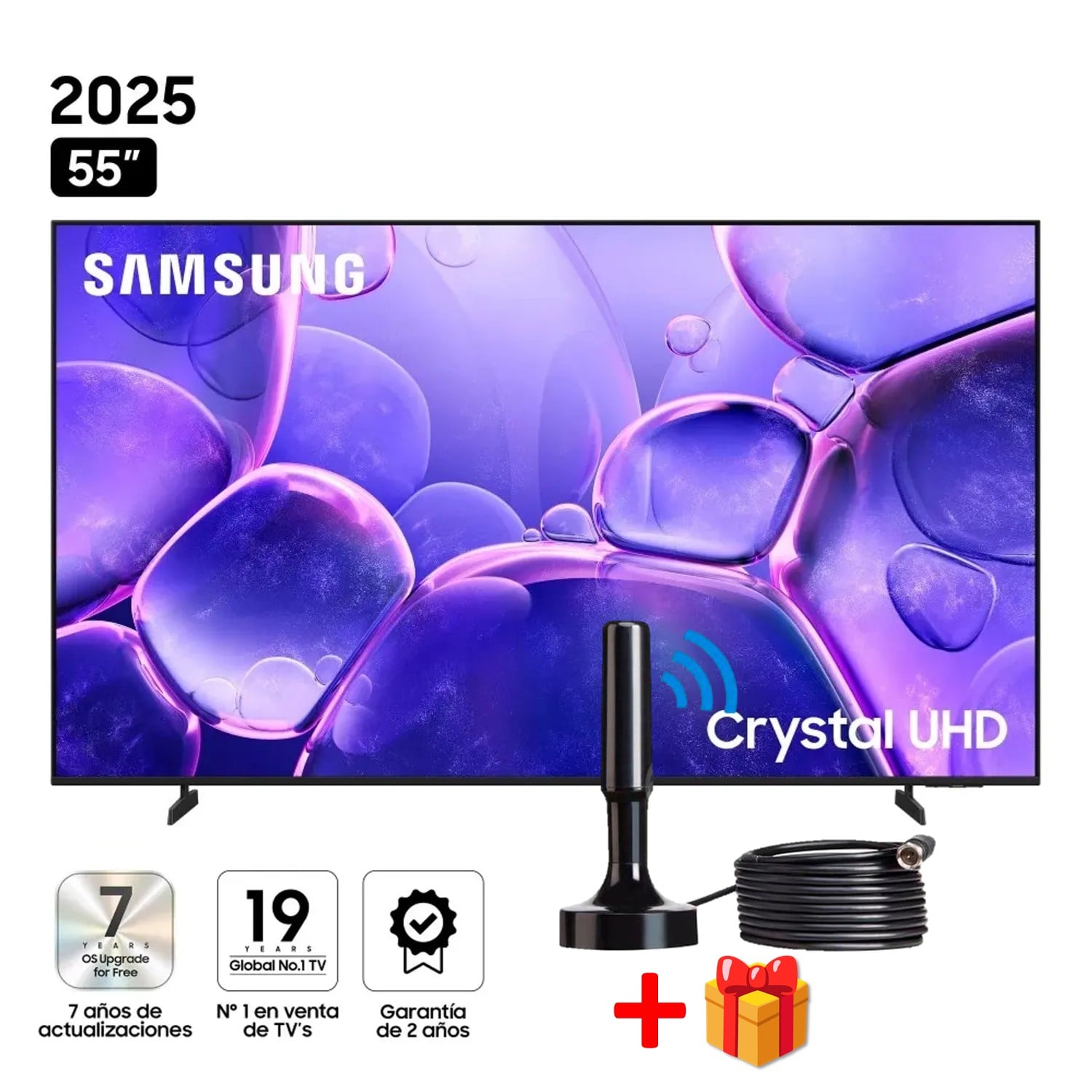 TELEVISOR SAMSUNG 55 CRYSTAL 4K UHD 55U8000F + ANTENA DIGITAL - 1