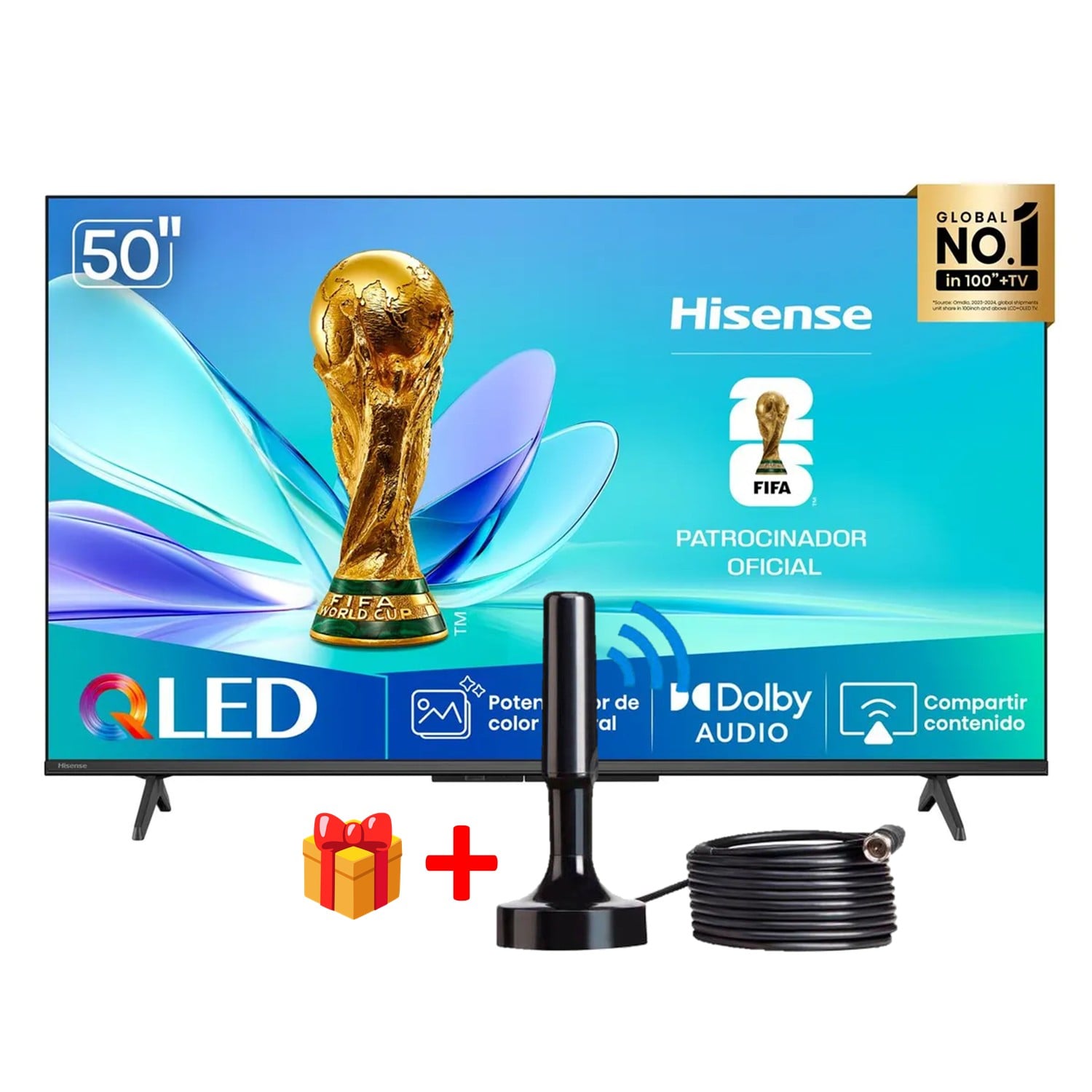 TELEVISOR HISENSE 50 QLED FHD 50Q4SV DOLBY AUDIO + ANTENA DIG - 1