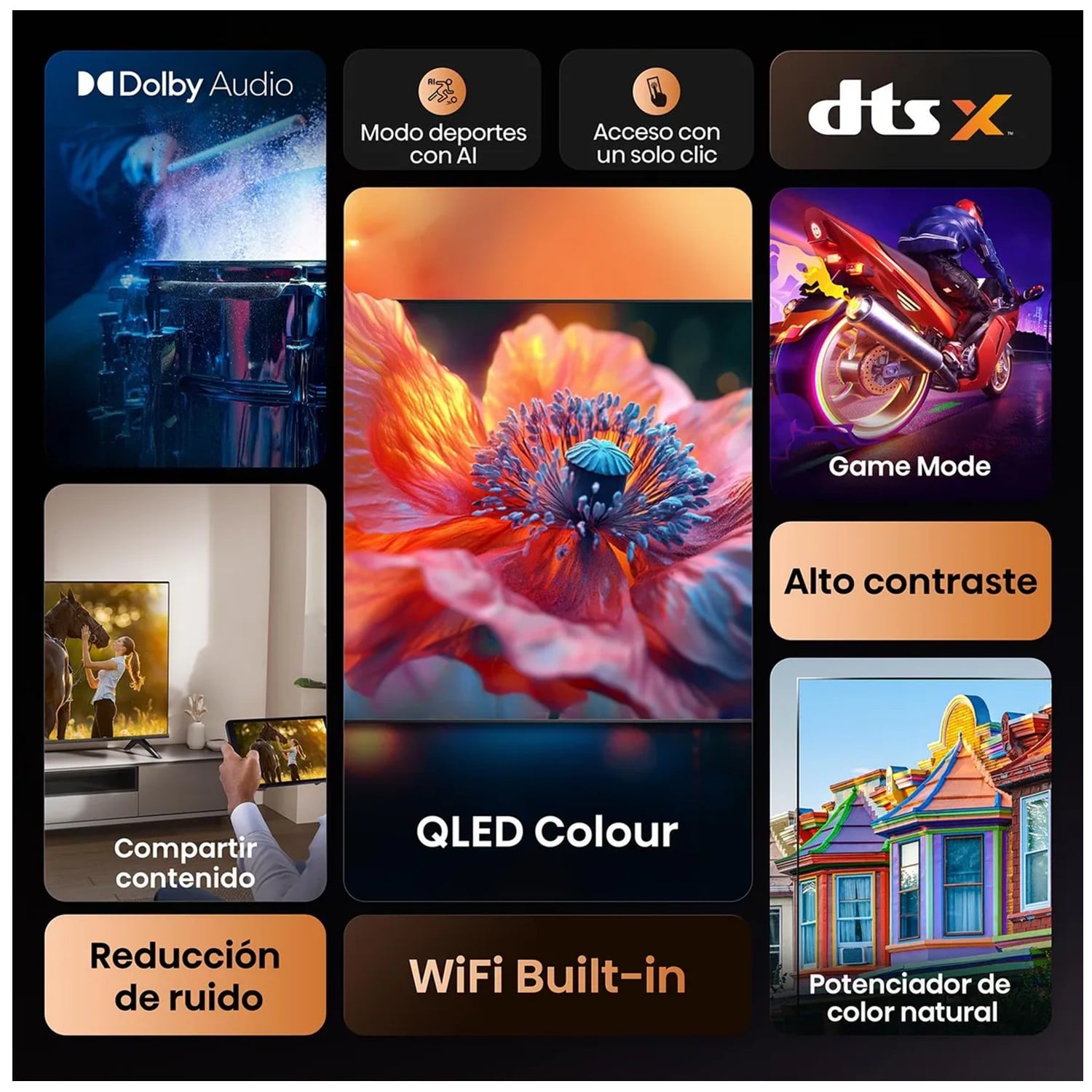 TELEVISOR HISENSE 50 QLED FHD 50Q4SV DOLBY AUDIO + ANTENA DIG - 3