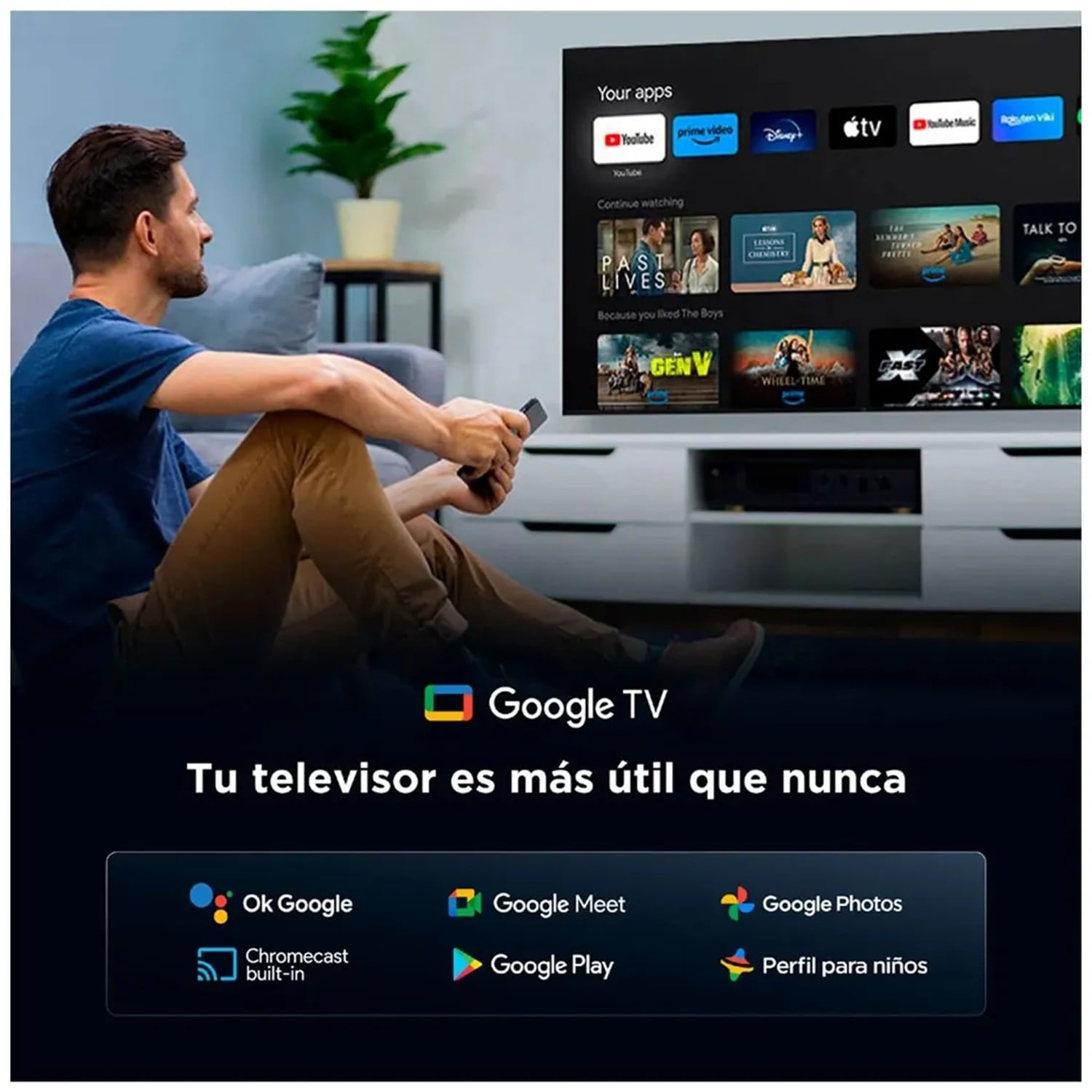 TELEVISOR TCL QLED 75 UHD 4K SMART GOOGLE TV 75T6C + PARLANTE - 4