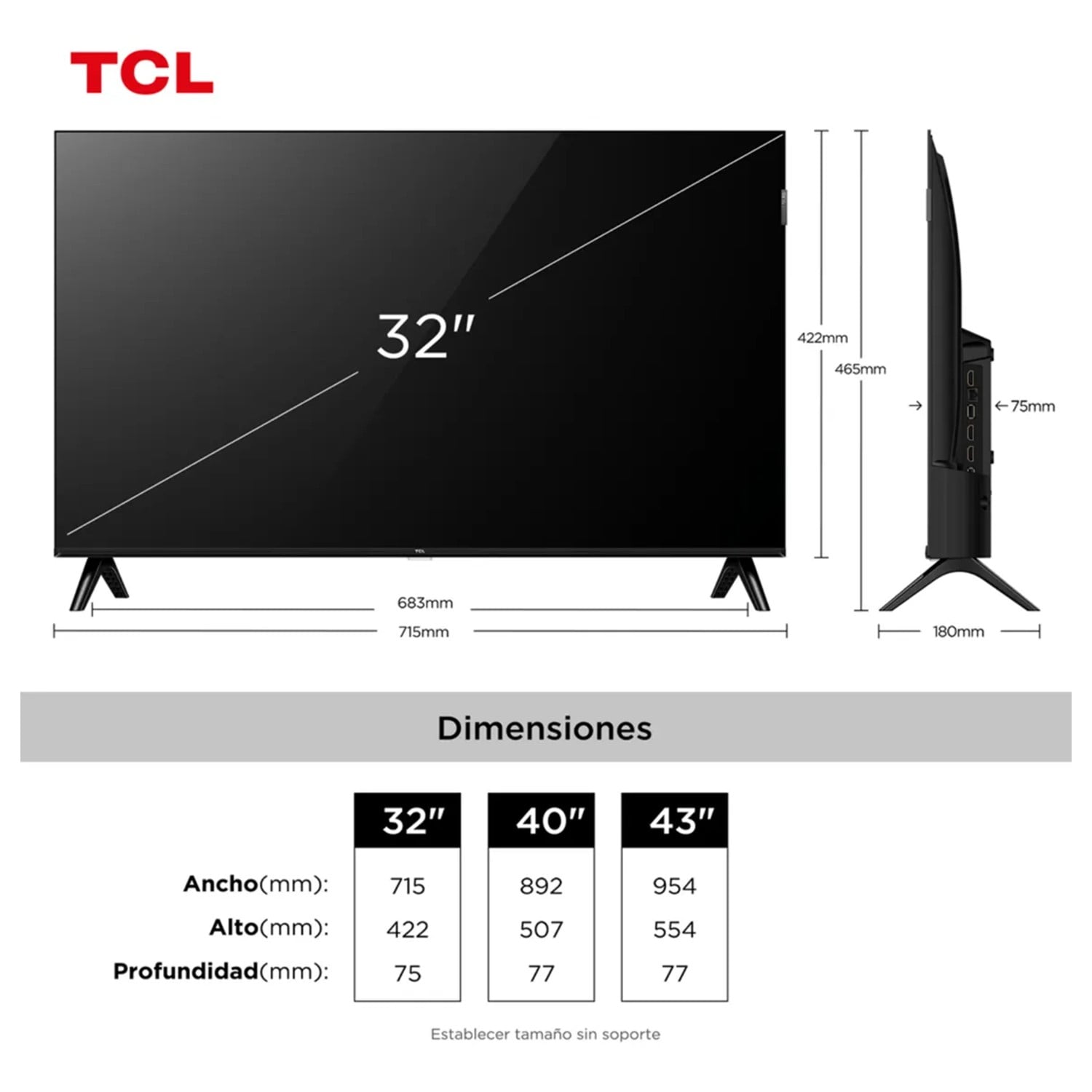 TELEVISOR TCL 32 QLED FULL HD GOOGLE TV 32S5K - 5