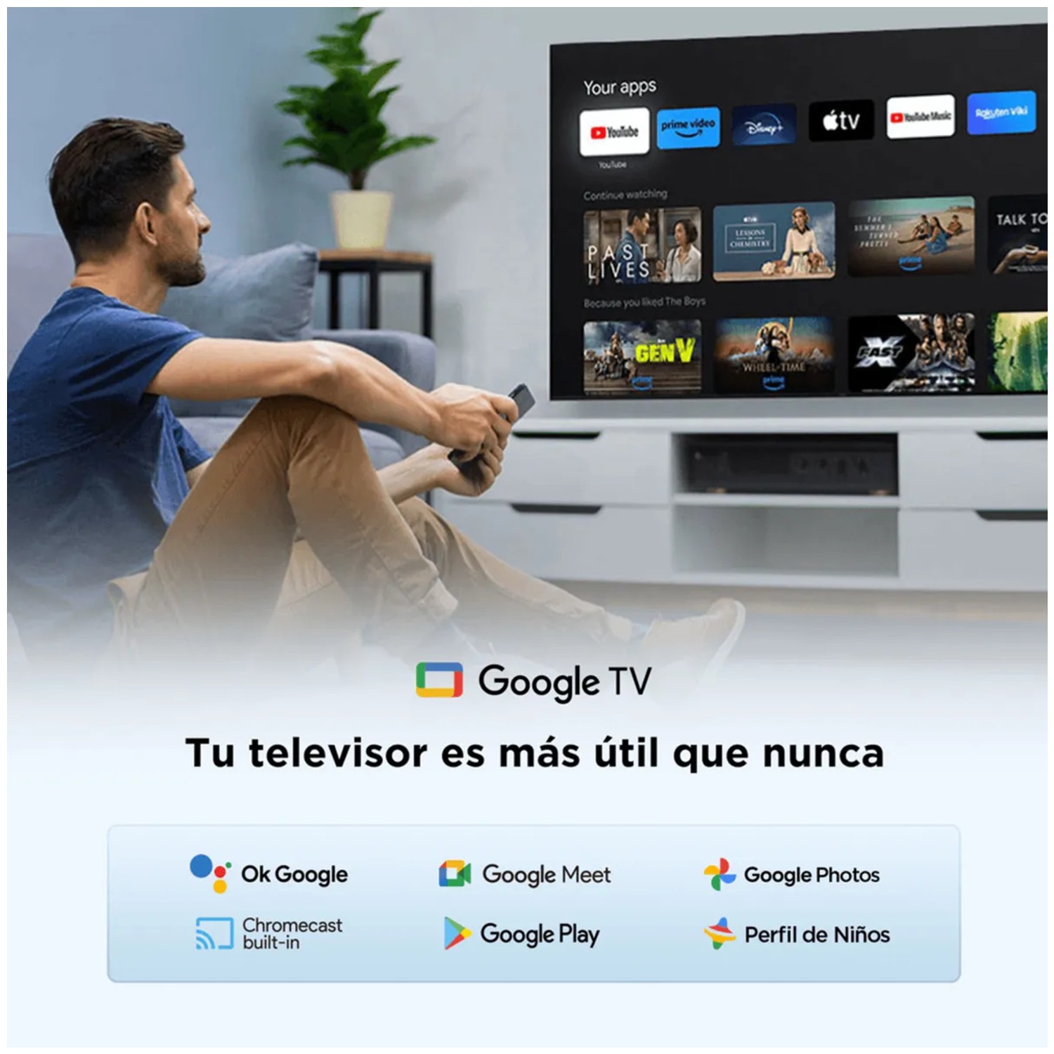 TELEVISOR TCL 32 QLED FULL HD GOOGLE TV 32S5K - 8