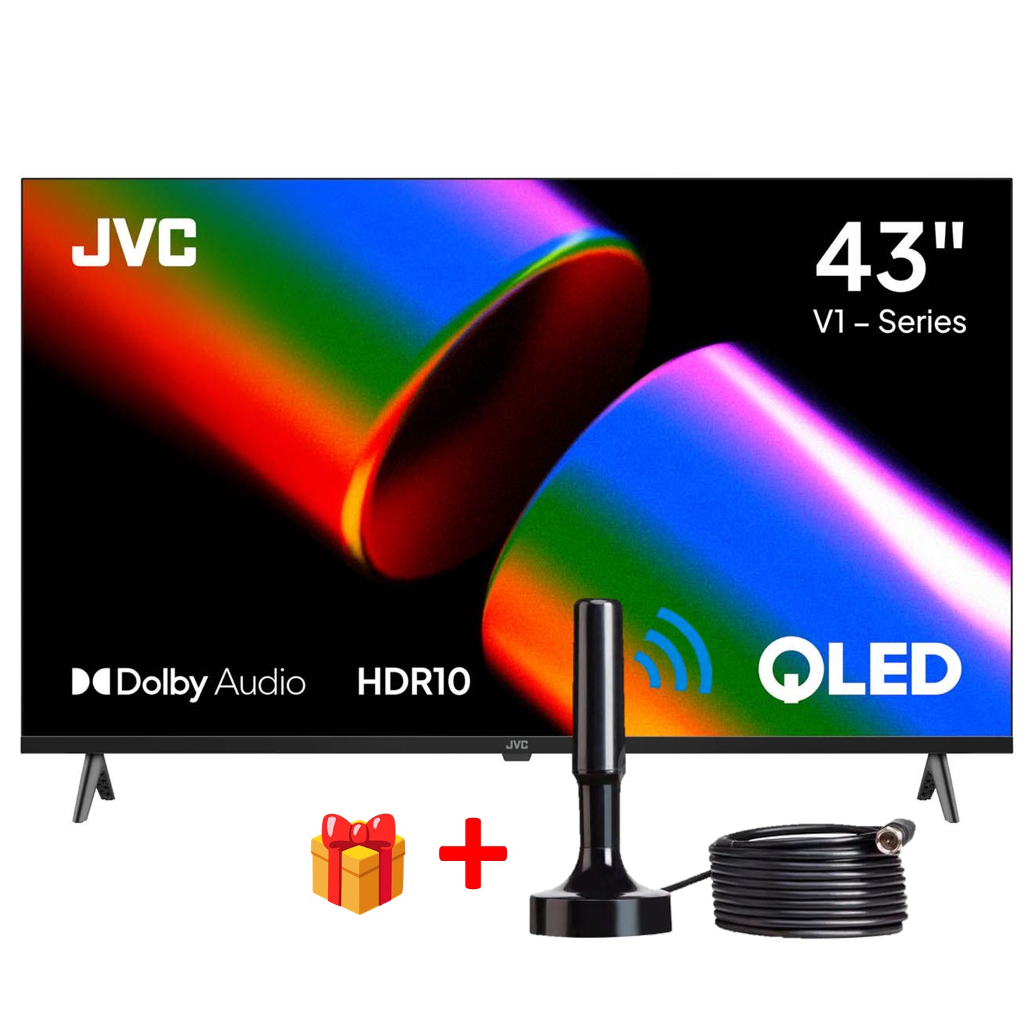 TELEVISOR JVC 43 QLED GOOGLE TV SMART TV + ANTENA DIGITAL - 1