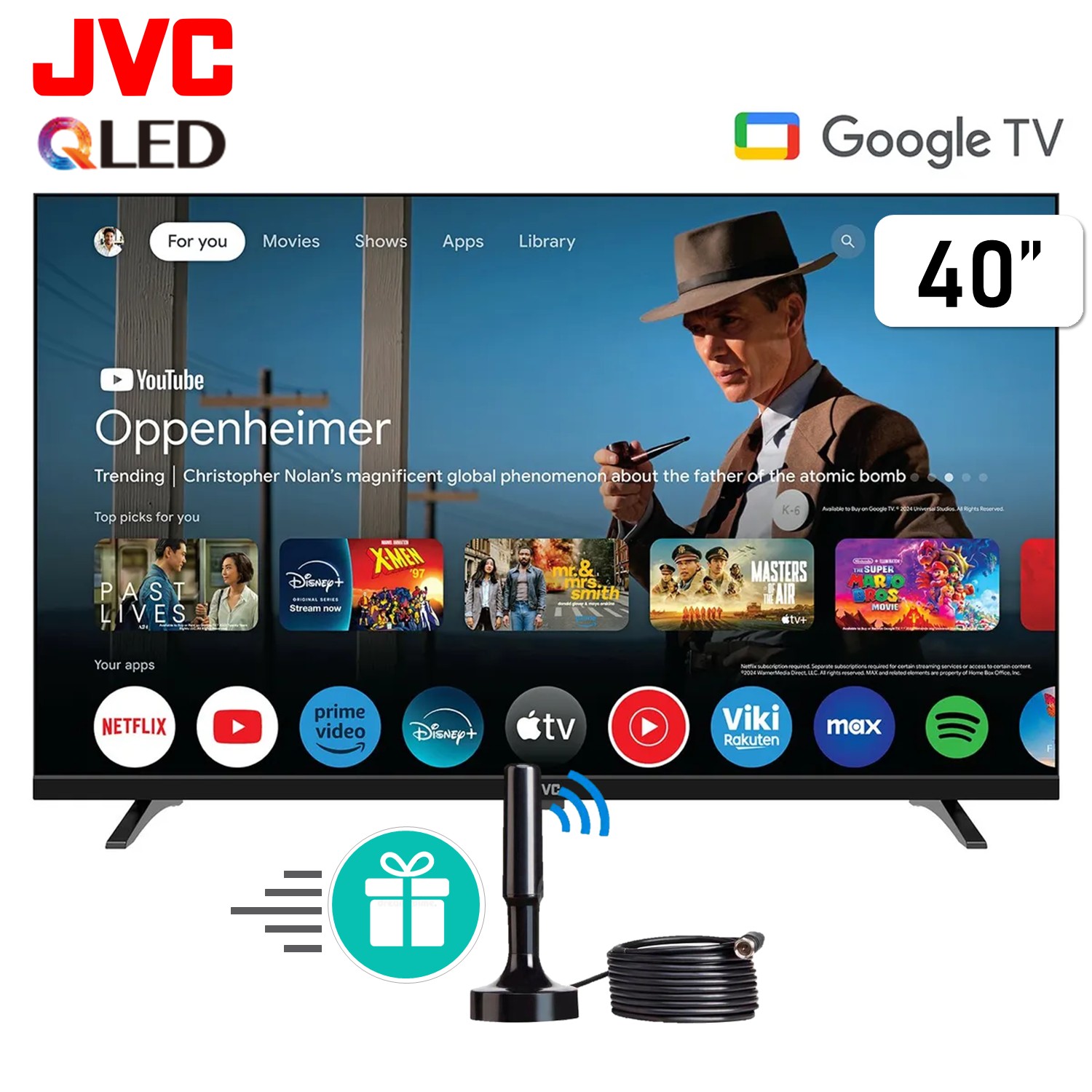 TELEVISOR JVC 40 FHD QLED GOOGLE TV SMART TV LT-40KB758 - 1