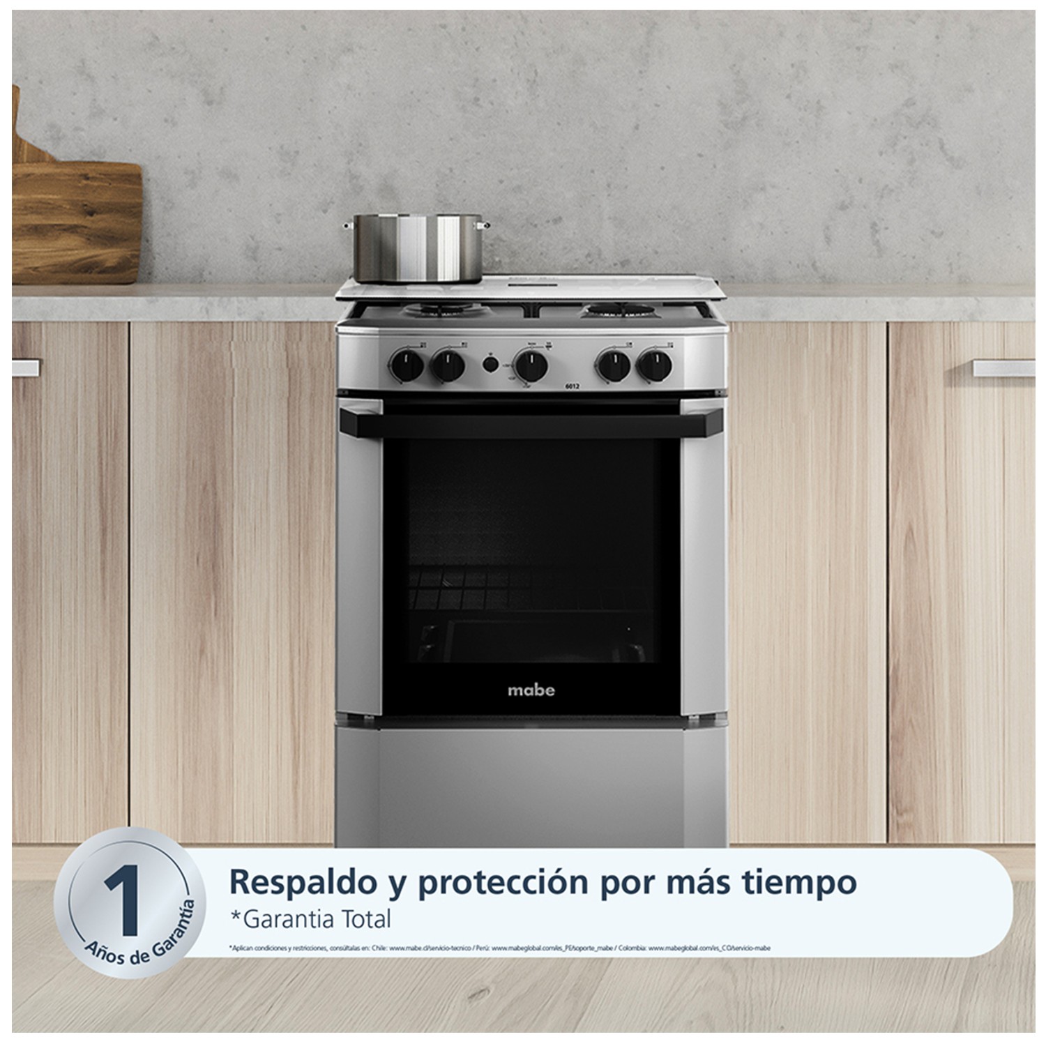 COCINA A GAS MABE 4 HORNILLAS 60 CM SILVER CMP6012AG1 - 6