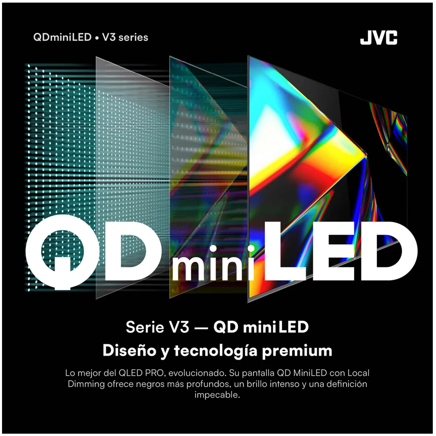TELEVISOR JVC 55 QD MINILED 4K GOOGLE TV GAMING 120HZ + RACK - 4