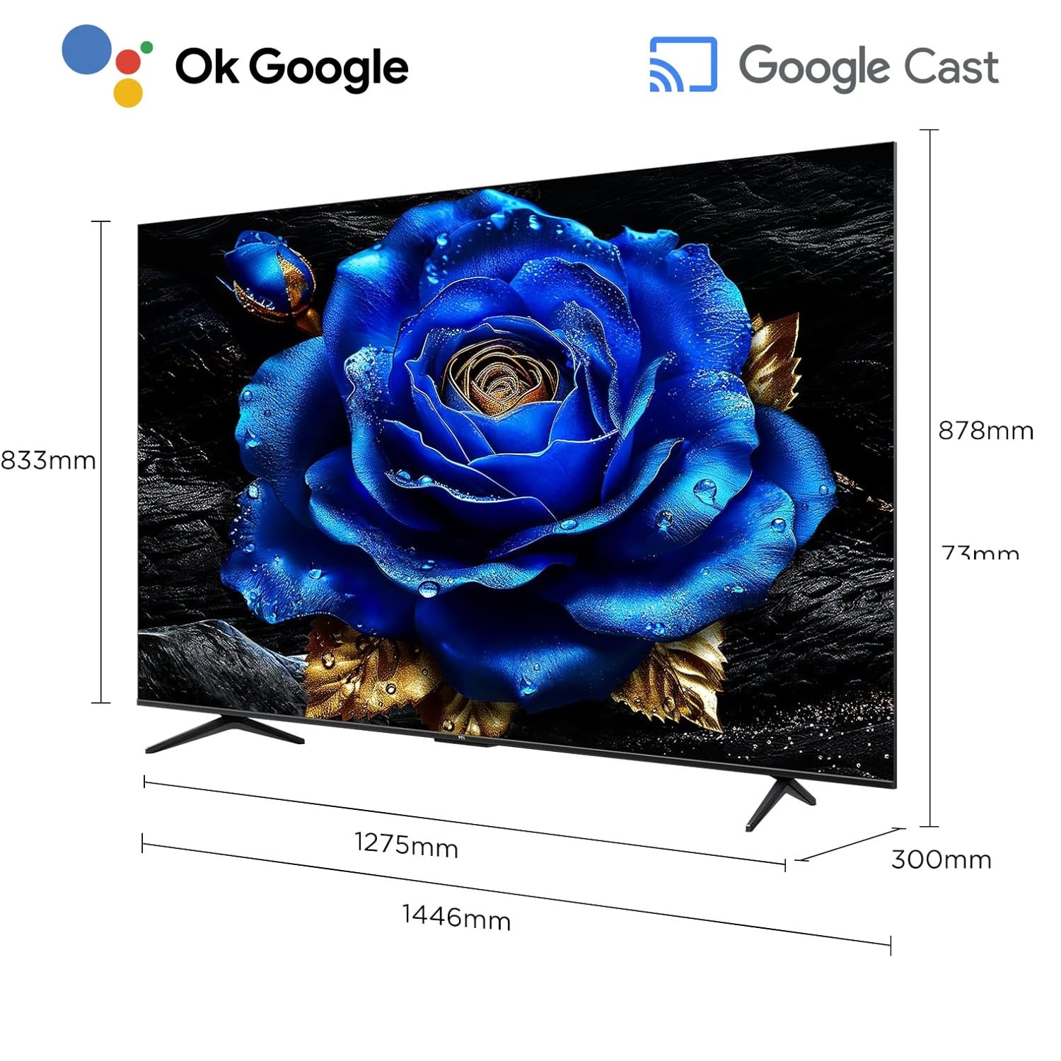 TELEVISOR TCL 65' QLED 4K 65T6C GOOGLE TV / HDR 10+ GAMING 2025 - 2