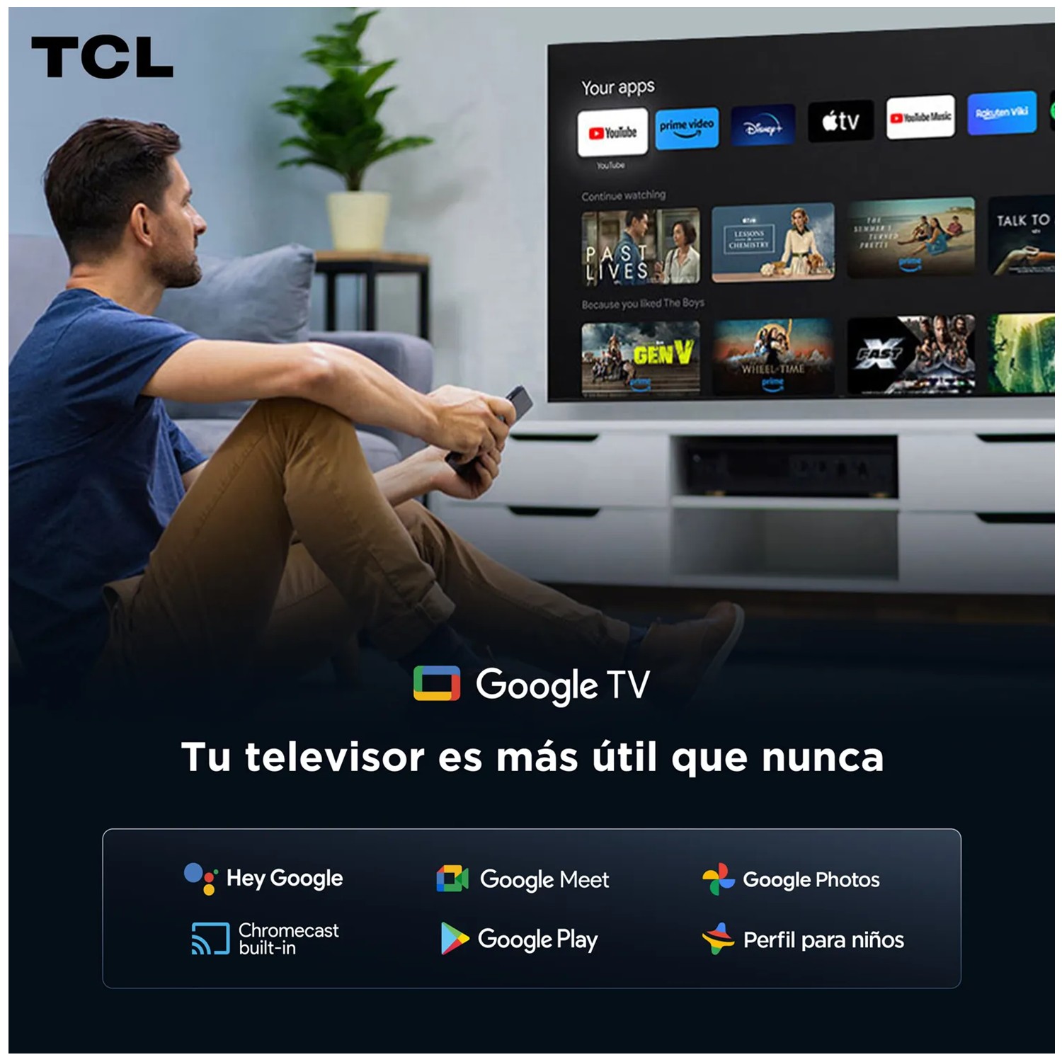 TELEVISOR TCL 65' QLED 4K 65T6C GOOGLE TV / HDR 10+ GAMING 2025 - 6