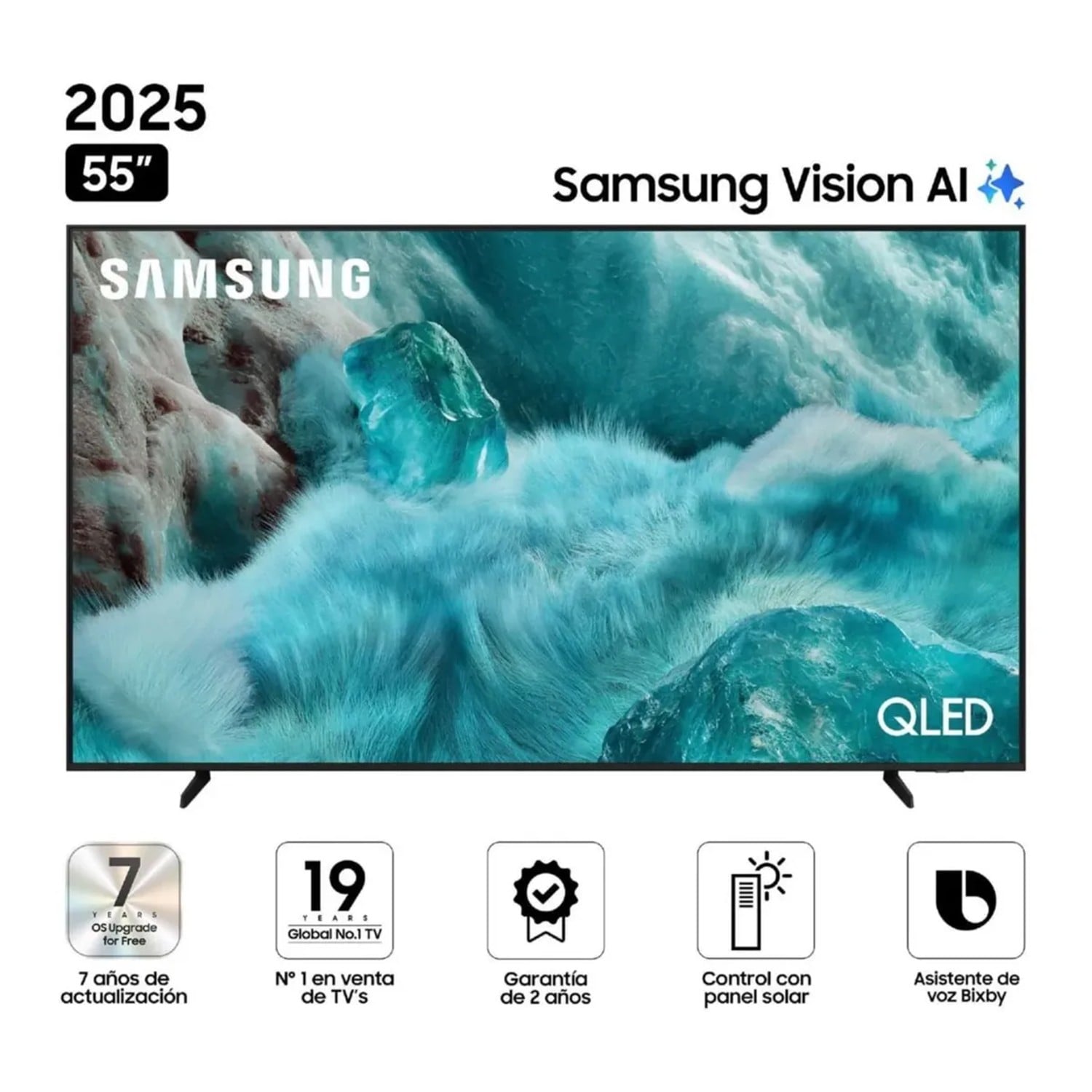 TELEVISOR SAMSUNG 55” QLED 4K VISION AI SMART TV QN55Q7FAAGXPE - 1
