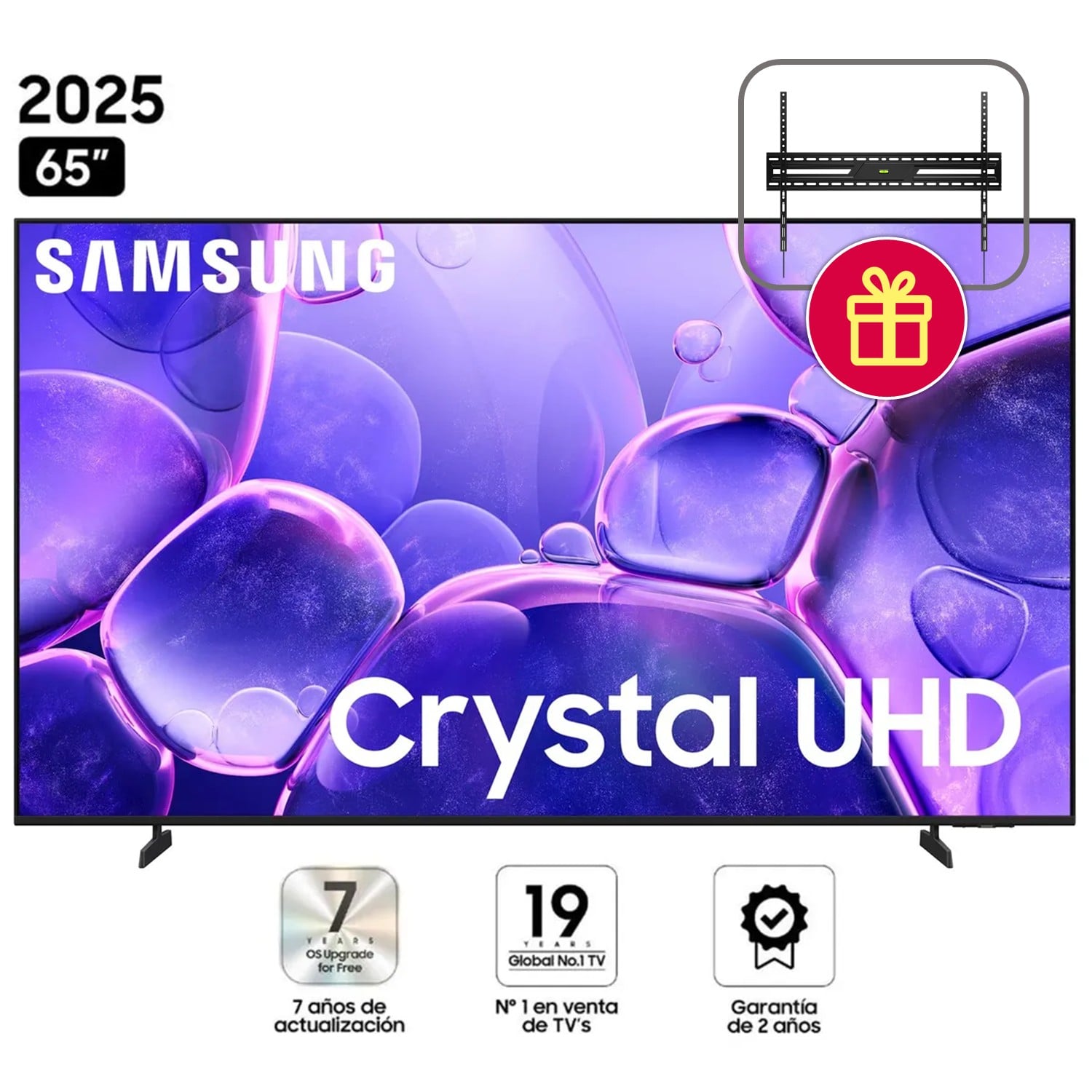 TELEVISOR SAMSUNG 65 CRYSTAL UHD 4K UN65U8000FGXPE + RACK - 1